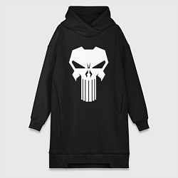 Женское худи-платье The Punisher - Каратель, цвет: черный