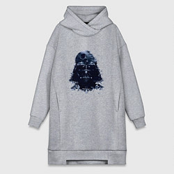 Женское худи-платье Дарт вейдер мазайка, цвет: меланж