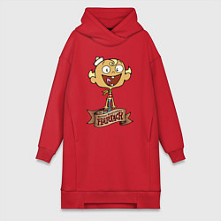 Женское худи-платье Флэпджек - матрос, цвет: красный