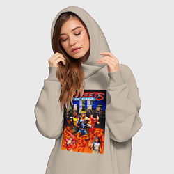 Женское худи-платье Streets of rage - bare knuckle, цвет: миндальный — фото 2