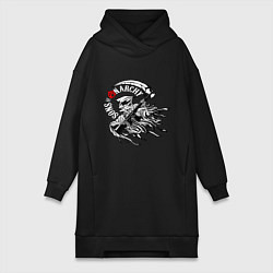 Женское худи-платье Logo Sons Of Anarchy, цвет: черный