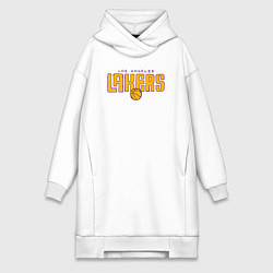 Женское худи-платье Team Los Angeles Lakers, цвет: белый