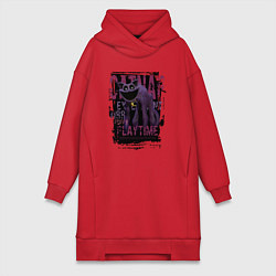 Женское худи-платье Кот дремот Catnap, цвет: красный