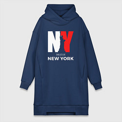 Женское худи-платье The city of New York, цвет: тёмно-синий