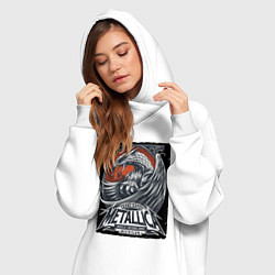 Женское худи-платье Metallica - Michigan playbill Grand rapids, цвет: белый — фото 2