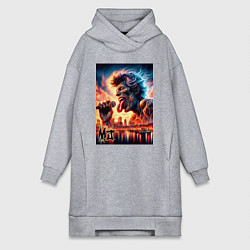 Женское худи-платье Mick Jagger - legend, цвет: меланж