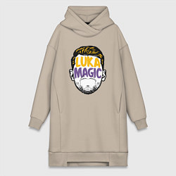Женское худи-платье Luka magic face, цвет: миндальный