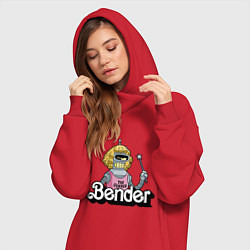Женское худи-платье Gender Bender, цвет: красный — фото 2