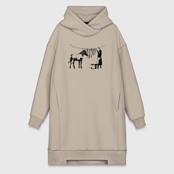 Женская толстовка-платье Banksy zebra