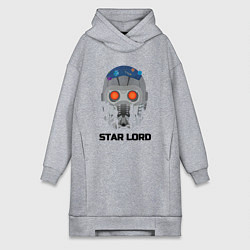 Женское худи-платье Star lord, цвет: меланж