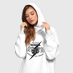 Женское худи-платье Scania всегда вовремя, цвет: белый — фото 2