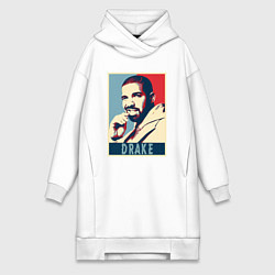 Женское худи-платье Drake obey, цвет: белый