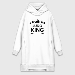 Женское худи-платье Король дзюдо, цвет: белый
