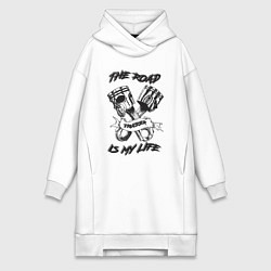 Женская толстовка-платье Дорога это моя жизнь