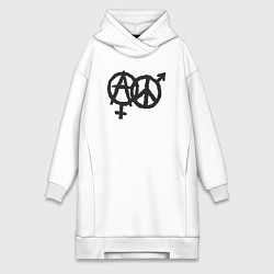Женская толстовка-платье Anarchy peace