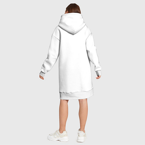 Женская толстовка-платье Sporty and bitch / Белый – фото 5