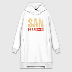 Женское худи-платье San Francisco, цвет: белый