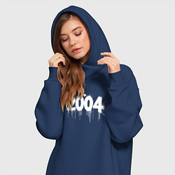 Женское худи-платье Граффити 2004 года, цвет: тёмно-синий — фото 2