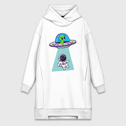 Женская толстовка-платье Похищение космонавта