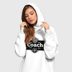Женское худи-платье Коуч стимпанк, цвет: белый — фото 2