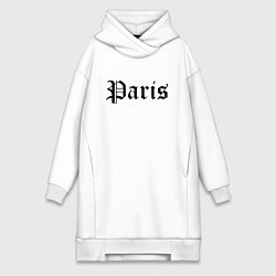 Женское худи-платье Paris - France, цвет: белый