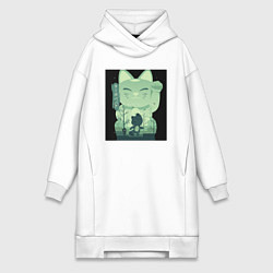 Женское худи-платье Neko Turbo Granny Dandadan, цвет: белый