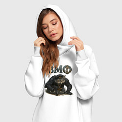 Женское худи-платье Злой волк ВМФ, цвет: белый — фото 2