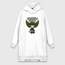 Женское худи-платье Крылатая пехота, цвет: белый