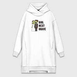 Женская толстовка-платье Любовь зомби