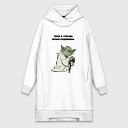 Женское худи-платье Сила в чтении, цвет: белый
