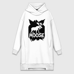 Женская толстовка-платье Мощь лося