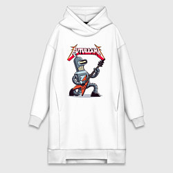 Женская толстовка-платье Bender bending robot from rock group Futurama