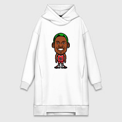 Женское худи-платье Малыш Родман, цвет: белый