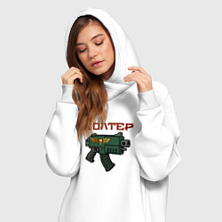 Женское худи-платье Болтер, цвет: белый — фото 2