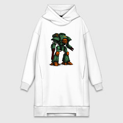 Женское худи-платье Имперский мощный титан, цвет: белый