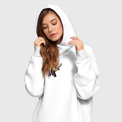 Женское худи-платье Mine, цвет: белый — фото 2