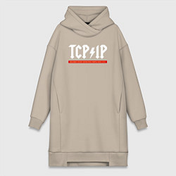 Женская толстовка-платье TCP IP connecting people since 1972