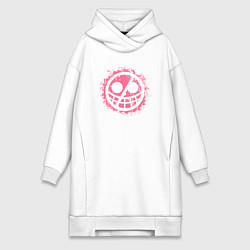 Женское худи-платье Дольфламинго эмблема, цвет: белый