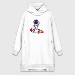 Женская толстовка-платье Space man rocket