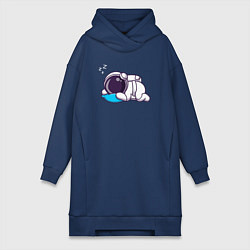 Женская толстовка-платье Спящий астронавт