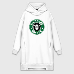 Женское худи-платье Zoidberg coffee, цвет: белый