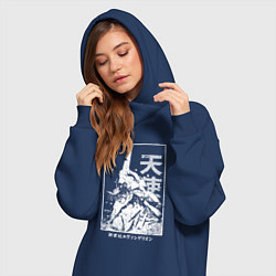 Женское худи-платье Evangelion - berserk, цвет: тёмно-синий — фото 2