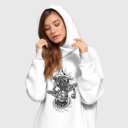 Женское худи-платье Чужой и лицехват, цвет: белый — фото 2