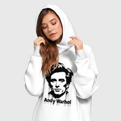 Женское худи-платье Молодой Энди Уорхол, цвет: белый — фото 2