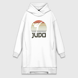 Женское худи-платье Judo fighter, цвет: белый