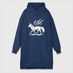 Женская толстовка-платье Лисица с молниями