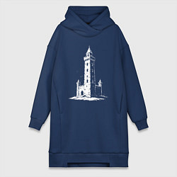 Женское худи-платье Страж веков, цвет: тёмно-синий