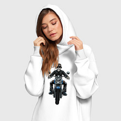 Женское худи-платье Skeletor racer, цвет: белый — фото 2