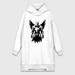 Женская толстовка-платье Черный рыцарь с крыльями