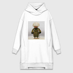 Женское худи-платье Джигит, цвет: белый